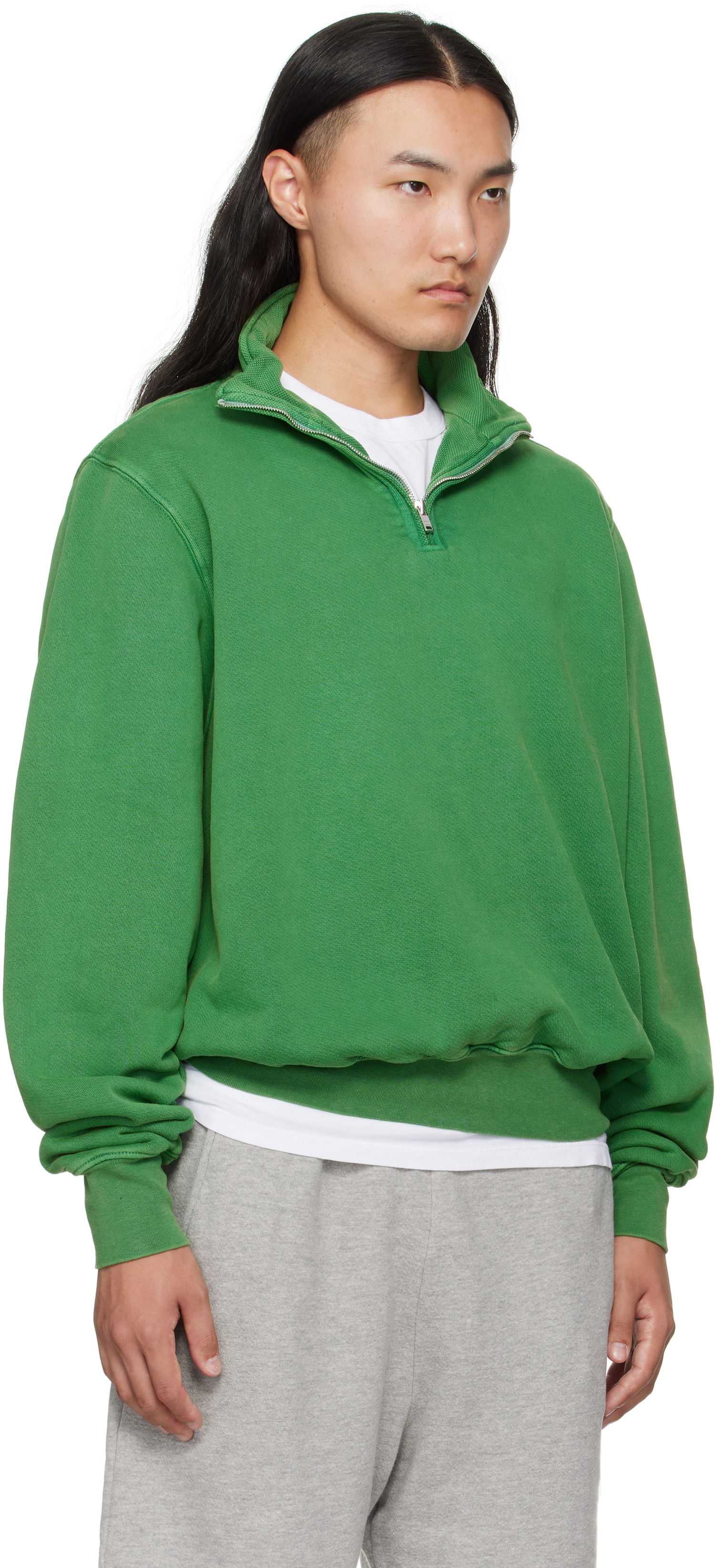 Суитчър LES TIEN Les Tien Heavyweight Banded Yacht Sweatshirt Зелено | CF-1114-PD, 1