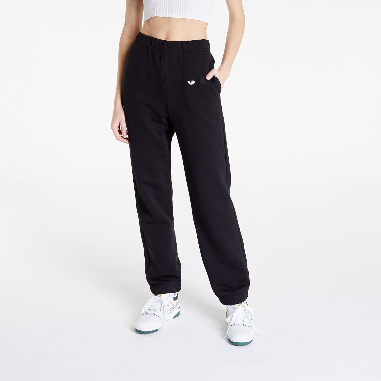 Панталони Chiara Ferragni Eye Star Embro Trousers Черно | 73CBAT02CFT07899, 0
