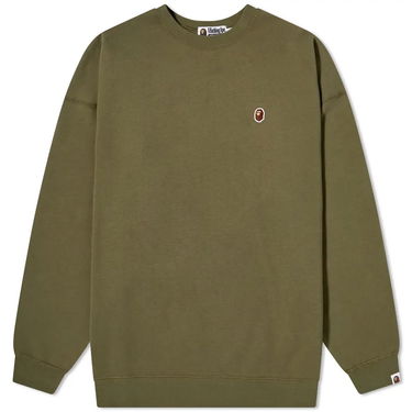 Суитчър BAPE Oversized Ape Logo Crew Sweat Зелено | 001SWH802503L-GRN, 1