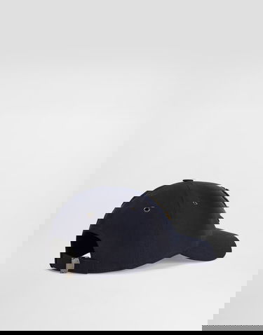 Шапка с козирка Dolce & Gabbana Washed-effect Drill Baseball Cap Тъмно синьо | GH935ZG8ON8S9001, 1