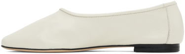 Кецове и обувки BY FAR Prudence Creased Ballerina Flats Бяло | MWFFC005LL002WH020PL, 2