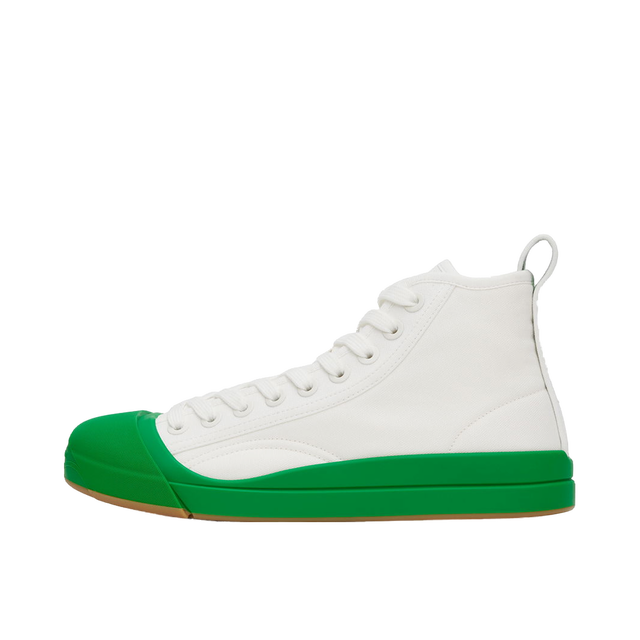 White & Green Vulcan Sneakers