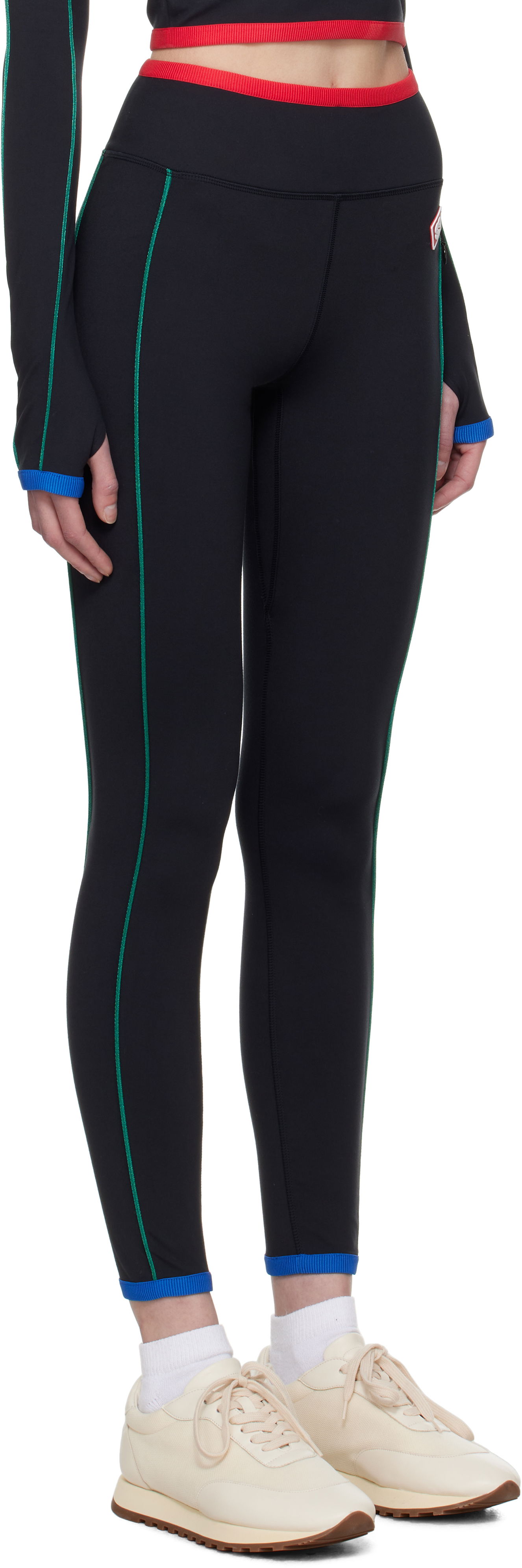 Клинове Casablanca Casablanca Contrast Trim Sport Leggings Черно | WPS25-ACT-028-01, 1