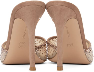 Кецове и обувки Gianvito Rossi Rania Crystal Embellished Mules Бежово | G16730.15RIC.COZ, 1