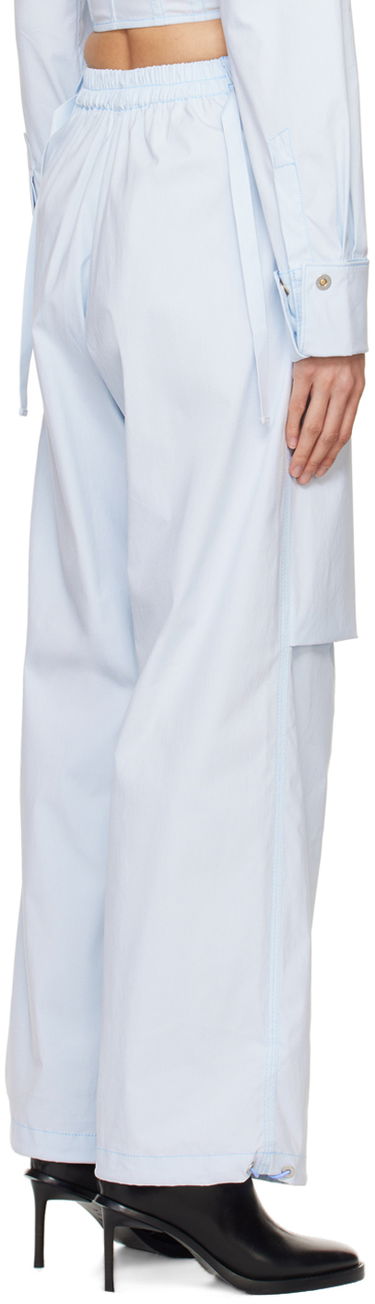 Панталони Dion Lee Flight Zippered Wide-Leg Trousers Синьо | C2187PS24, 2