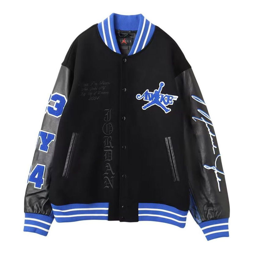 Яке бомбър Jordan Awake NY Varsity Jacket Черно | FQ5440-010