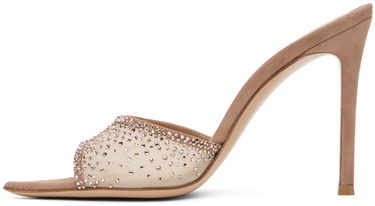 Кецове и обувки Gianvito Rossi Rania Crystal Embellished Mules Бежово | G16730.15RIC.COZ, 2