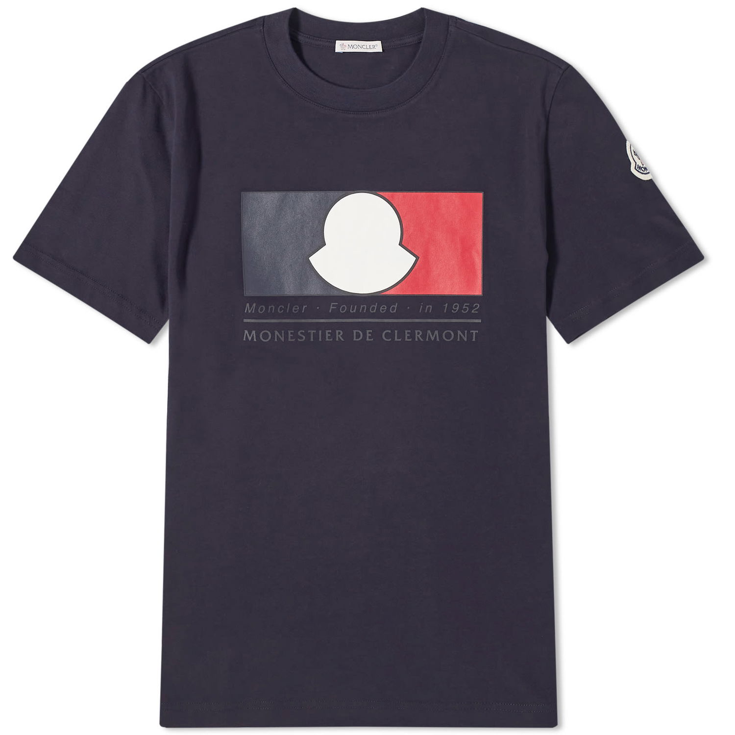 Тениска Moncler Box Logo Navy Черно | 8C000-19-8390T-778, 0