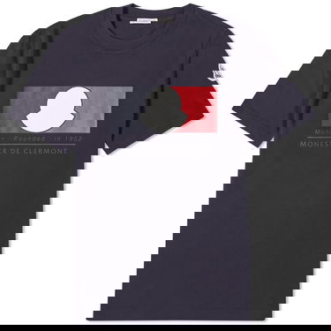 Тениска Moncler Box Logo Navy Черно | 8C000-19-8390T-778, 0