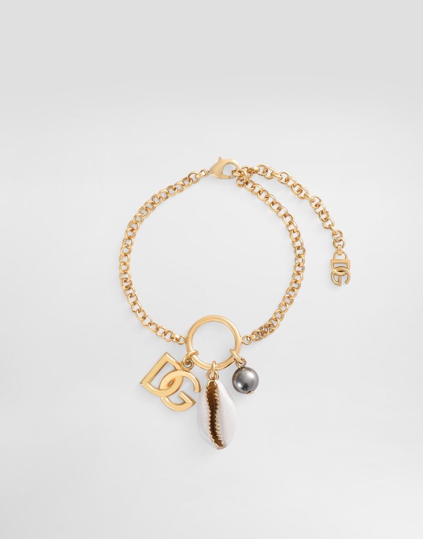 Гривна Dolce & Gabbana Dolce & Gabbana DG Logo Charm Bracelet Металик | WBR5C1W1111ZOO00