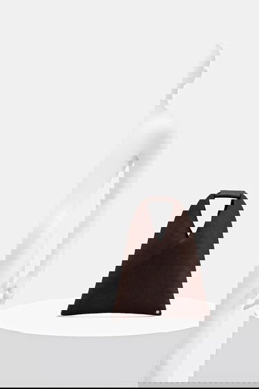 Дамска чанта Maison Margiela Triangle Fabric Top Handle Bag Кафяво | S54WD0043.P6414.T2625, 5