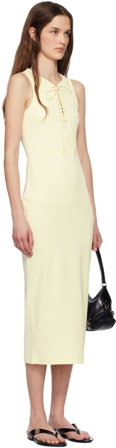 Pокля Givenchy Givenchy Lace Up Rib Knit Midi Tank Dress Жълто | BW22CK311T101, 1