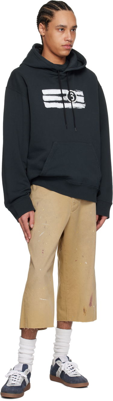 Суитчър Maison Margiela MM6 Maison Margiela Printed Logo Hoodie Черно | SH2GU0020 M25004, 3