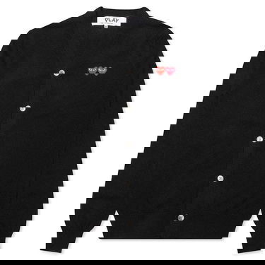 Пуловер Comme des Garçons Play Double Heart Cardigan Черно | AZ-N058-051-1, 1