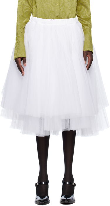 Пола Comme des Garçons Comme des Garçons Tulle Midi Skirt Бяло | GO-S015-051, 0