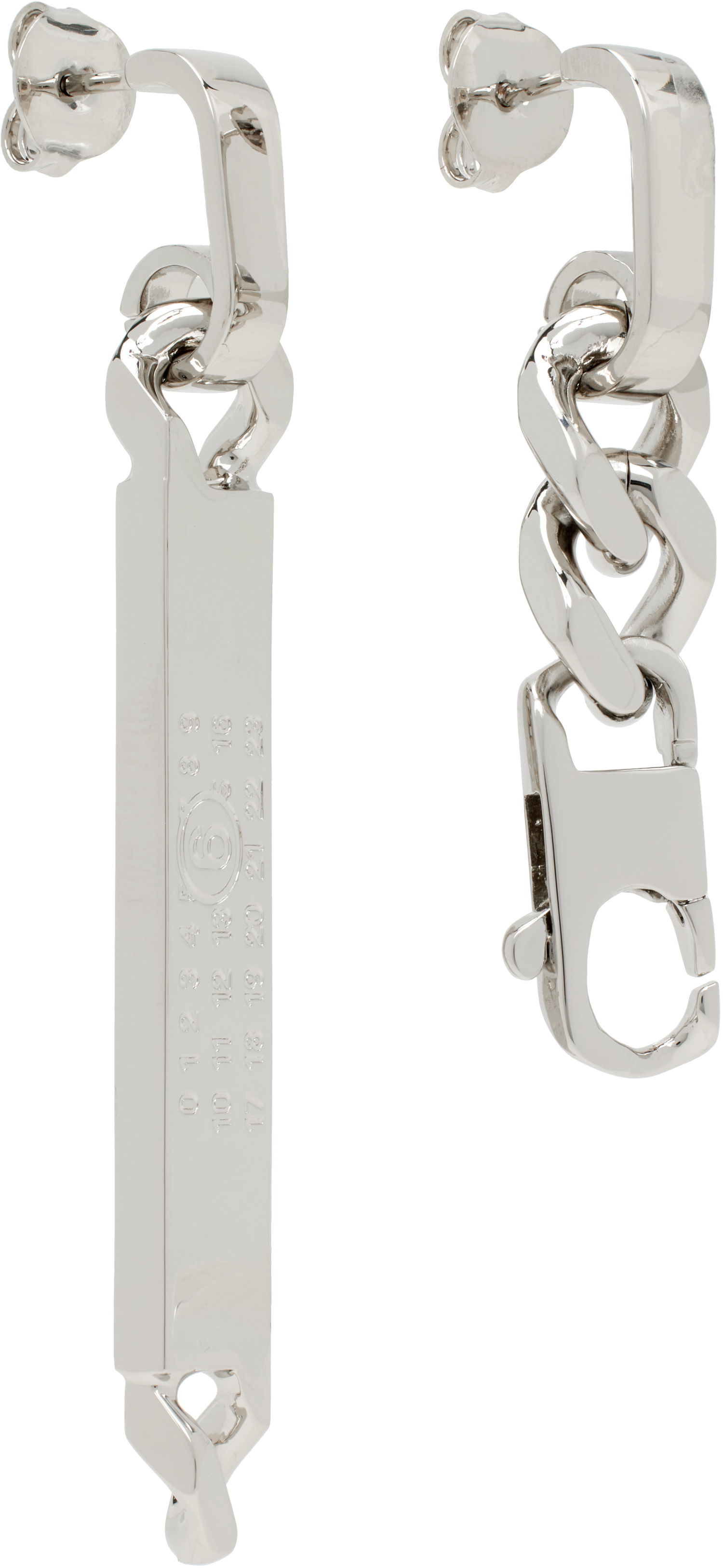 Ключодържатели Maison Margiela MM6 Maison Margiela Chain Drop Earrings Металик | SM6VG0099 P8371, 1