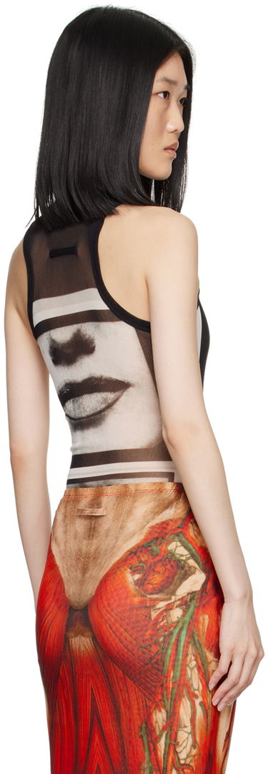боди Jean Paul Gaultier Gaultier 'The Eyes And Lips' Printed Bodysuit Черно | 24/30-F-BD045-T553-000201, 2