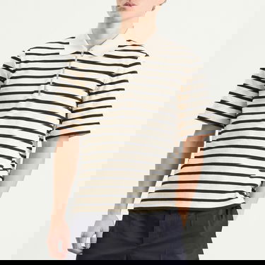 Поло тениска Jil Sander Stripe Short Sleeve Polo Бежово | J47GL0104-J46497-080, 2