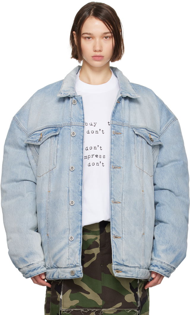 Puffer Denim Jacket