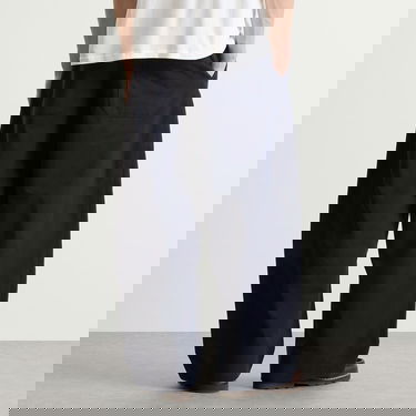 Панталони Studio Nicholson Studio Nicholson Pleated Wide-Leg Trousers, Size Large Тъмно синьо | SORTESNM-1248-DKN, 3