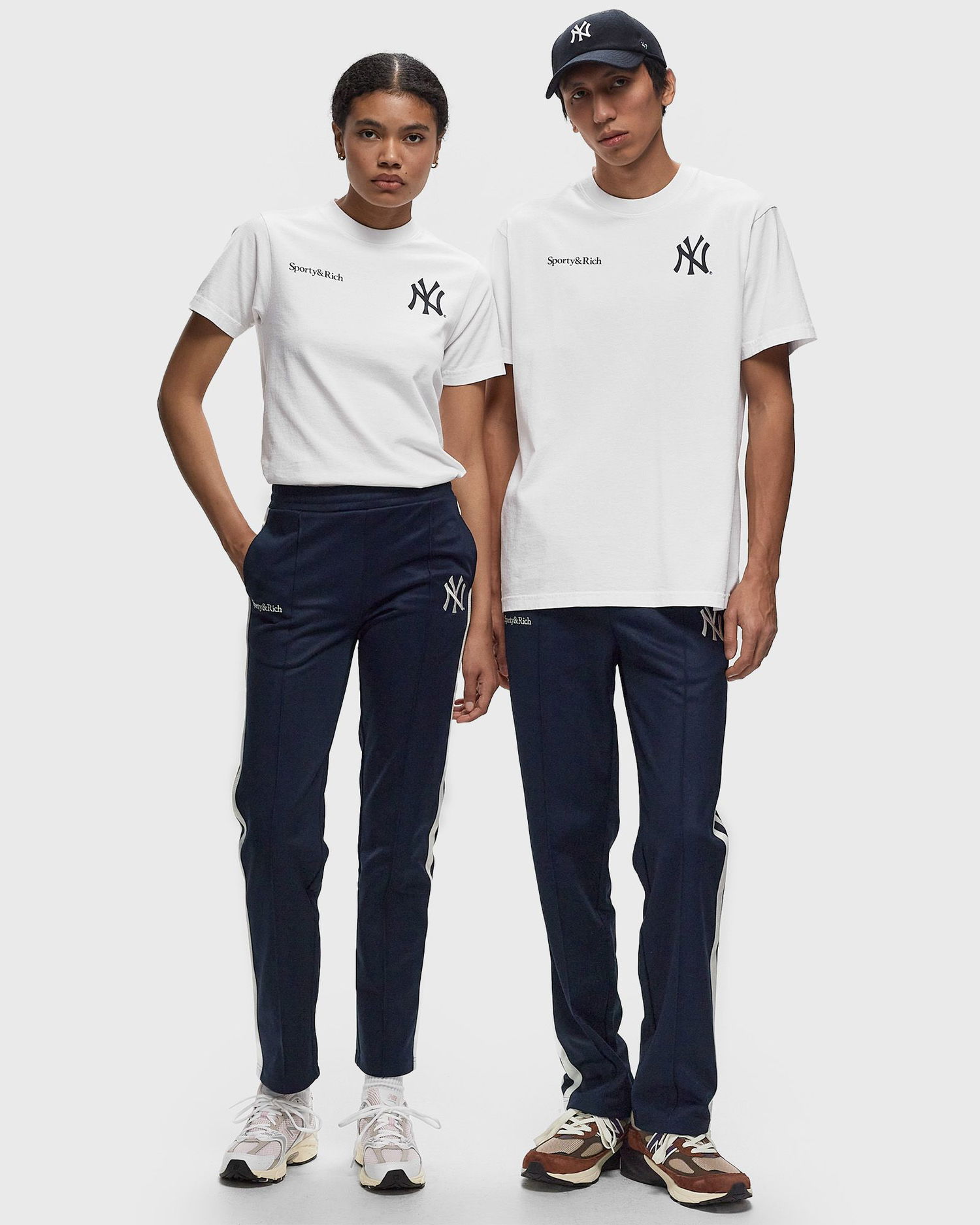 Спортни панталони Sporty & Rich Serif Track Pants Sweatpants Синьо | PA013505631BL32, 1