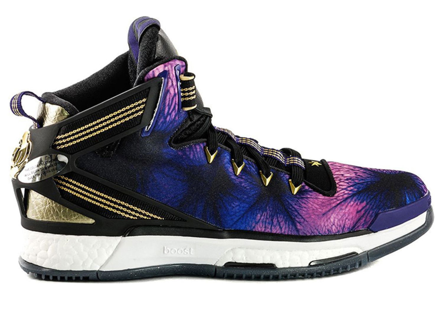 Кецове и обувки adidas Performance D Rose 6 Boost Purple Gold Черно | F37138, 0