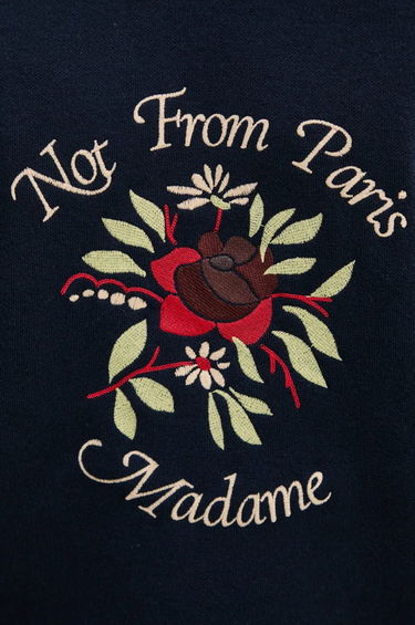 Пуловер Drôle de Monsieur Embroidered Floral Graphic Sweatshirt Тъмно синьо | E.PO162.WO007.NY, 5