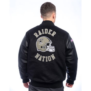 Яке Mitchell & Ness NFL Blackout Collection Oakland Raiders Varsity Jacket Черно | JK9935-ORABLCK, 5