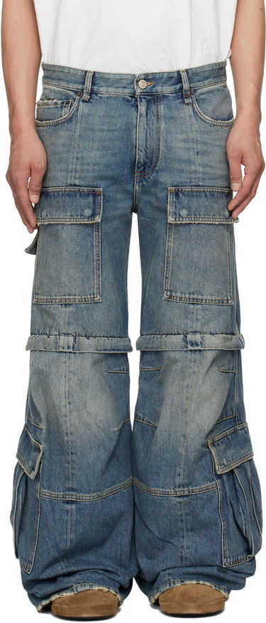 Дънки Balenciaga Balenciaga Flared Cargo Jeans Синьо | 783694THW25, 0