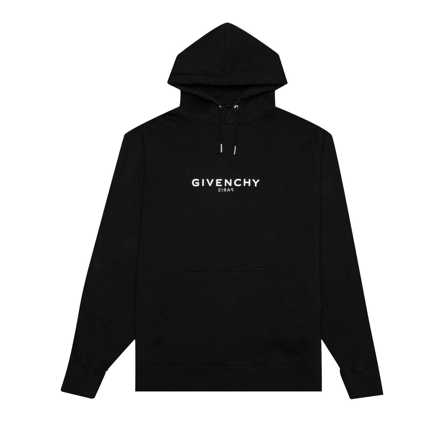 Суитчър Givenchy Classic Fit Hoodie With Reverse Print Черно | BMJ0GD3Y78 001, 1