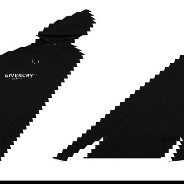 Суитчър Givenchy Classic Fit Hoodie With Reverse Print Черно | BMJ0GD3Y78 001, 1