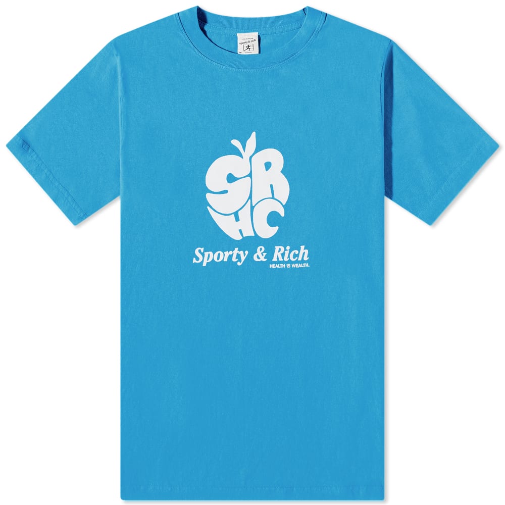 Тениска Sporty & Rich Apple Tee Синьо | TS482OC, 0