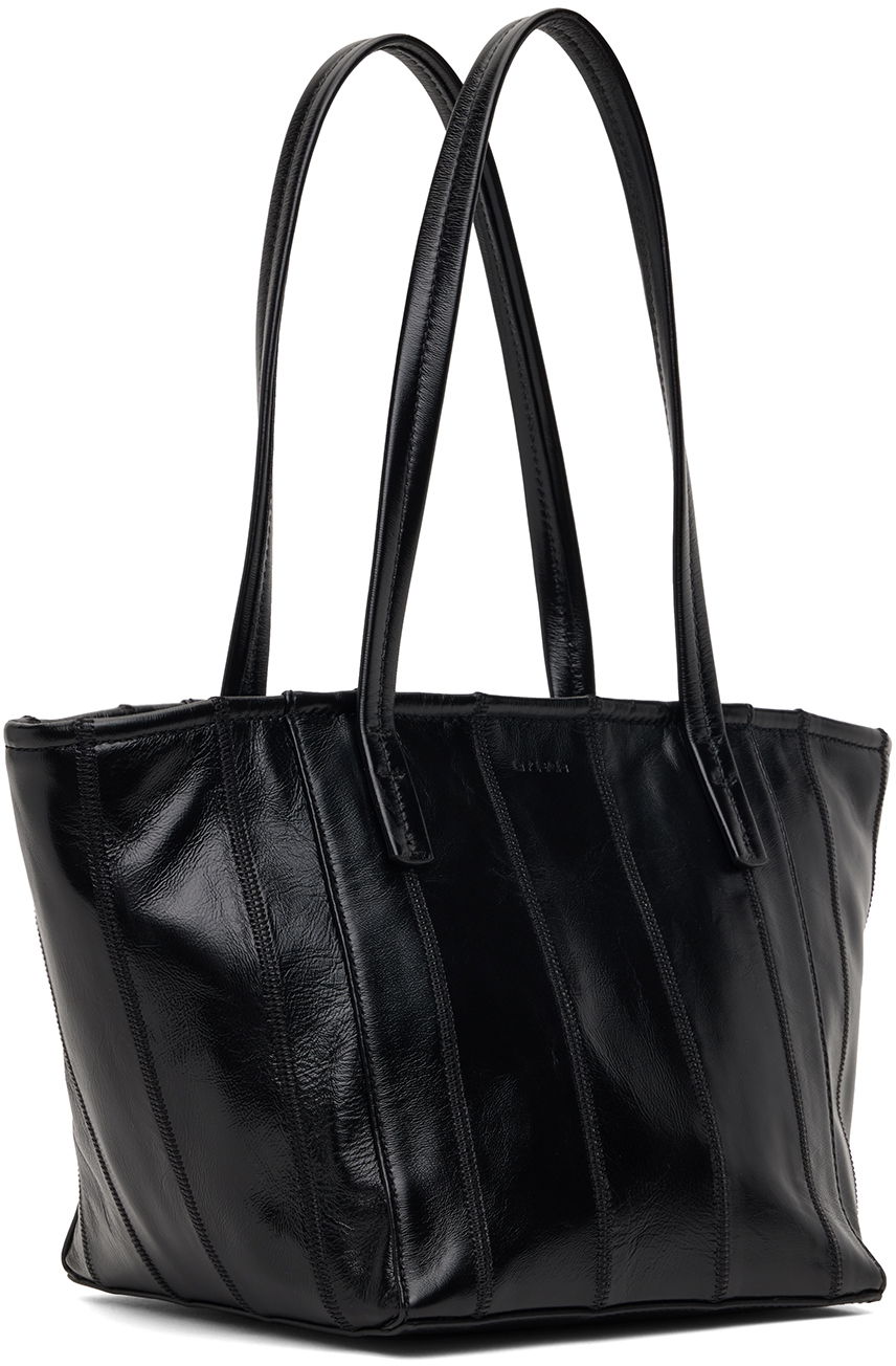 Голяма пазарска чанта BY FAR Patchwork Bar Leather Tote Черно | MWBTT002LL002BK001PA, 1