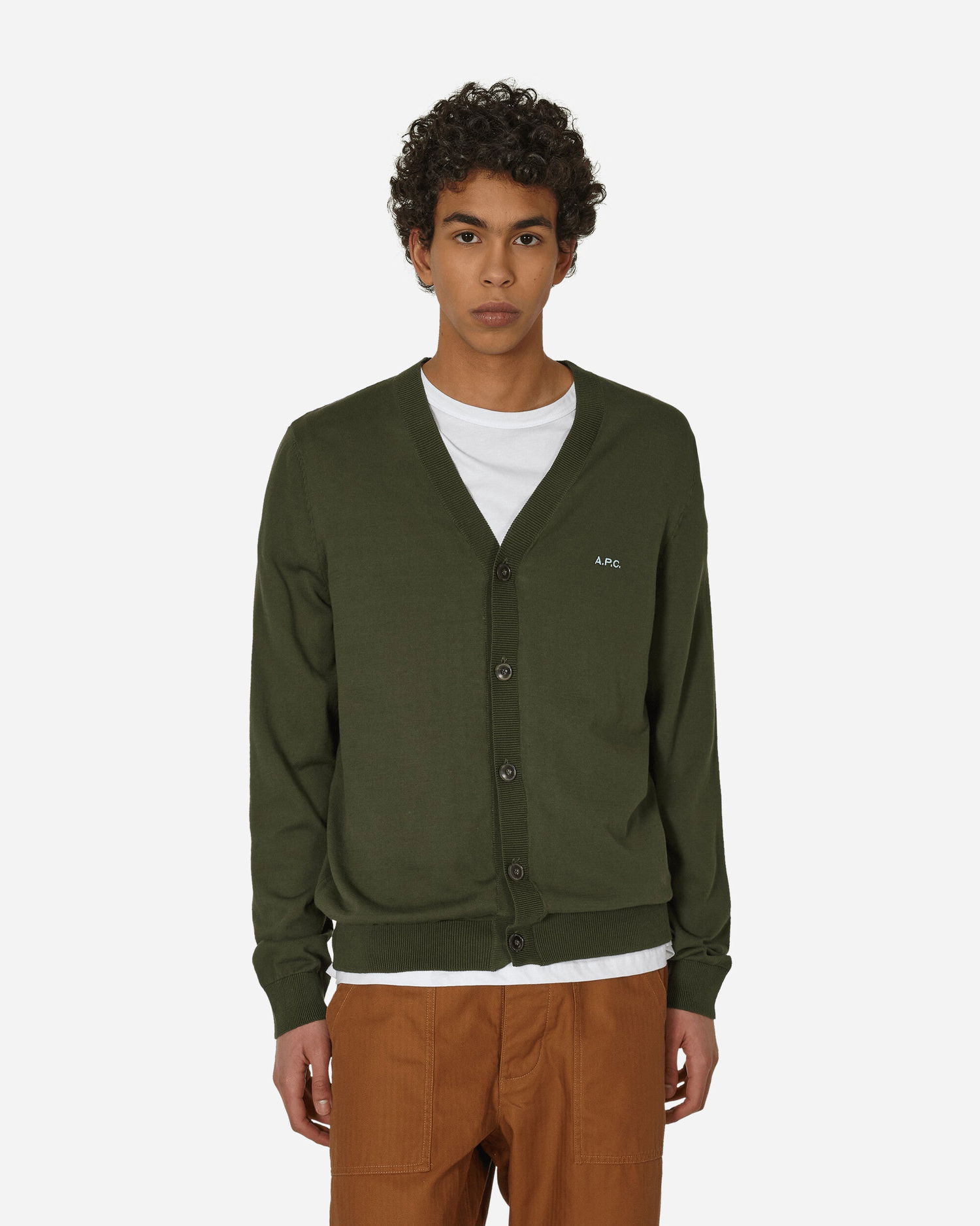 Пуловер A.P.C. Curtis Cardigan Зелено | COEZJ-H22256 JAC, 1