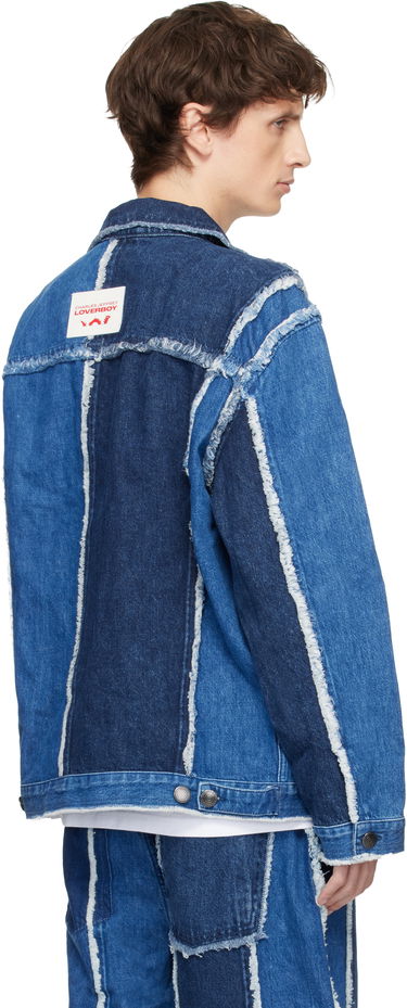 Яке Charles Jeffrey Loverboy Charles Jeffrey LOVERBOY Clash of Clans Edition Frayed Stripe Denim Jacket Многоцветен | 54010202, 2