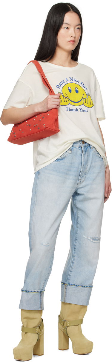 Дънки R13 R13 Cuffed X-Boyfriend Jeans Синьо | R13WD111-D295C, 3