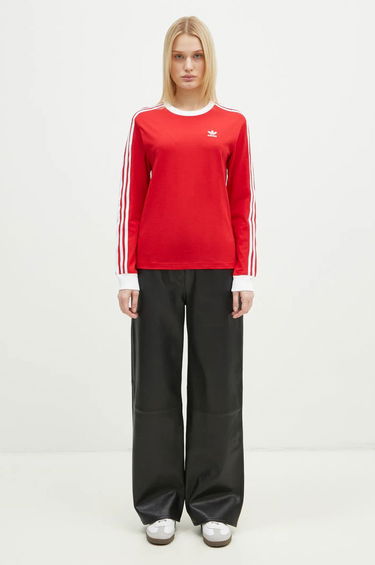 Тениска adidas Originals Adidas Originals Adicolor 3-Stripe Long Sleeve T-Shirt Червено | JC5777, 3