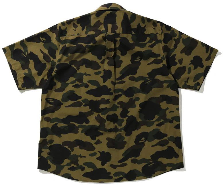 Риза BAPE Bape Short Sleeve Button Down 1st Camo Shirt Green Зелено | 1G30131016-GRN, 1