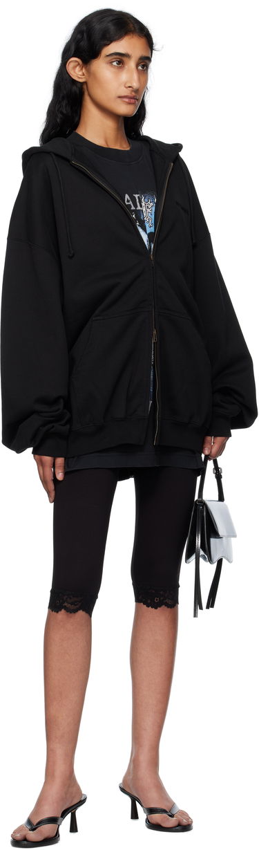 Суитчър VETEMENTS Vetements Oversized Zip-Up Hoodie Черно | UH76ZU100B, 3