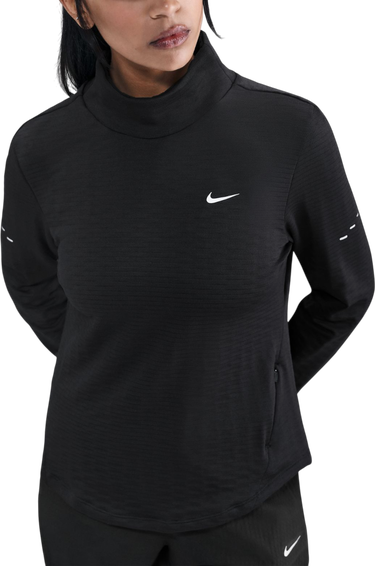 Тениска Nike Long-Sleeve Textured Mock Neck Running Top Swift Черно | hv2969-010, 0