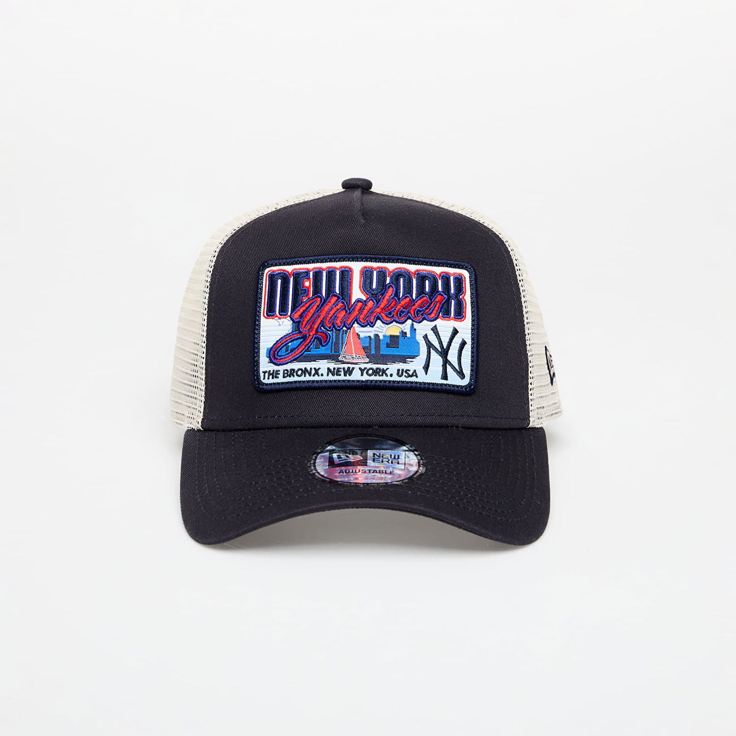 Шапка с козирка New Era Trucker Cap 9FORTY A-Frame MLB New York Yankees Patch Тъмно синьо | 60595250, 0