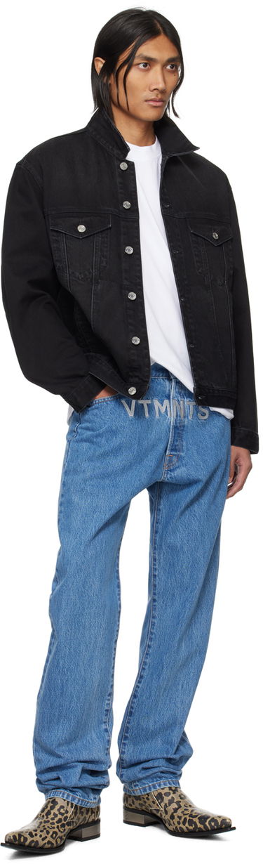 Яке VETEMENTS VTMNTS Embroidered Denim Jacket Черно | VL20JA560BW, 3