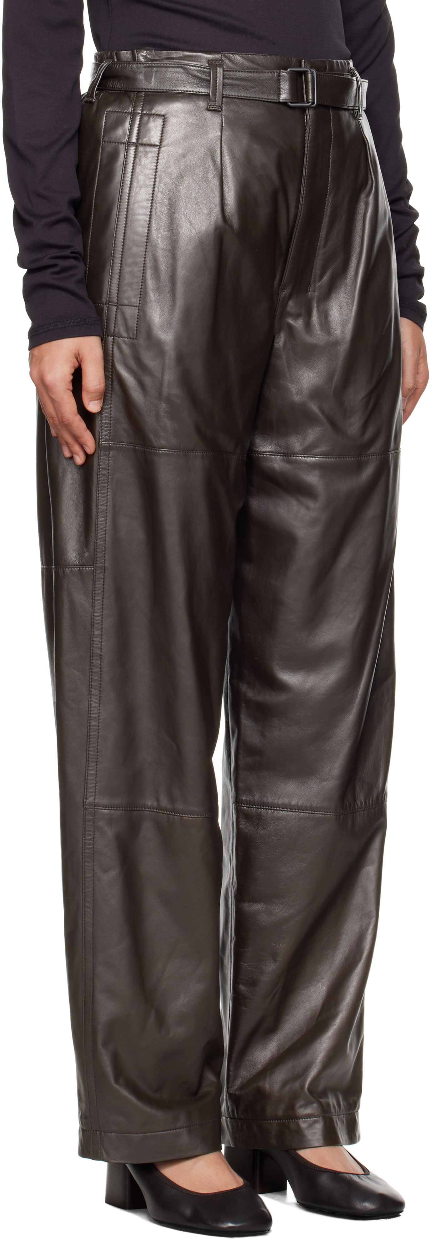 Панталони LEMAIRE Drawstring Parachute Pants Черно | PA1145 LL0094, 1