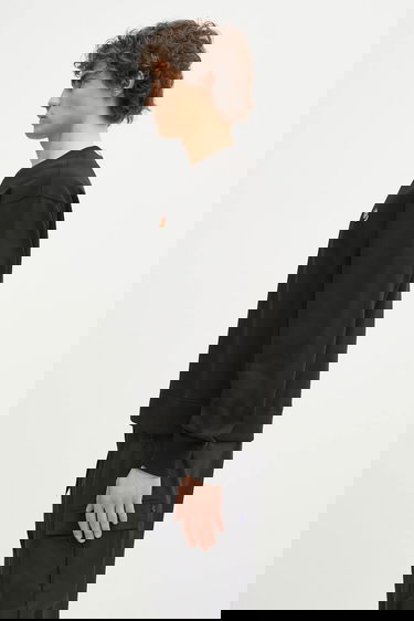 Суитчър KENZO Crewneck Sweatshirt with Embroidered Flower Motif Черно | FF55SW2654MF.99J, 1