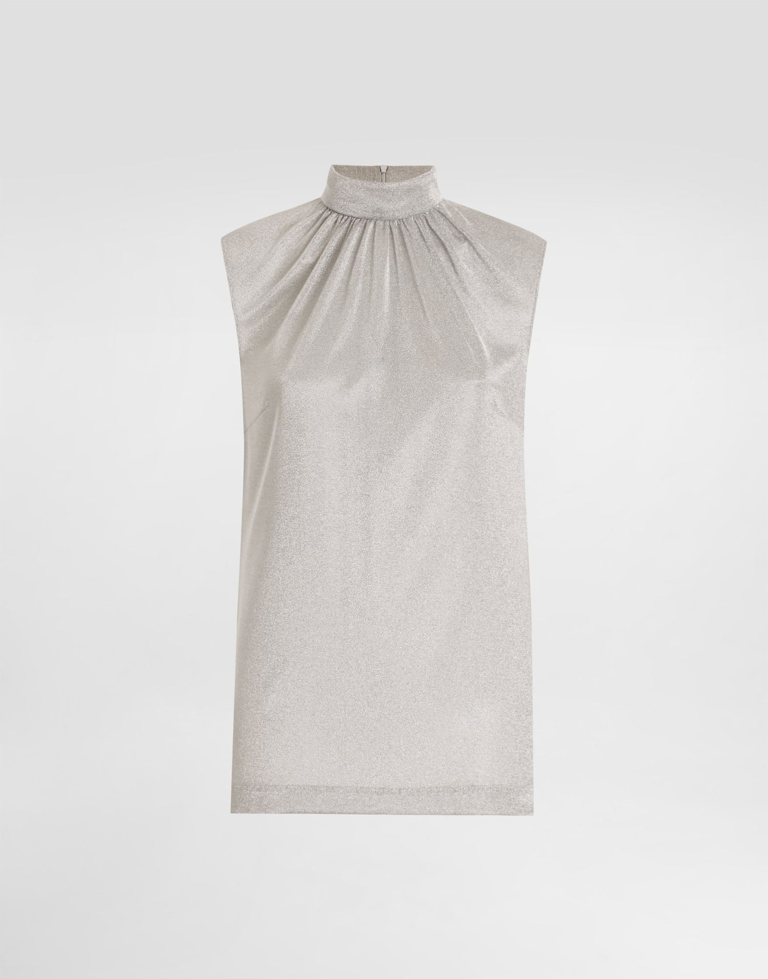Фланелка Dolce & Gabbana High-Neck Lamé Jersey Top Металик | F7BD5THU7WCS0998, 0