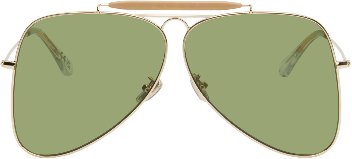 Слънчеви очила Marni Marni Show Pilot Sunglasses Зелено | M35, 0