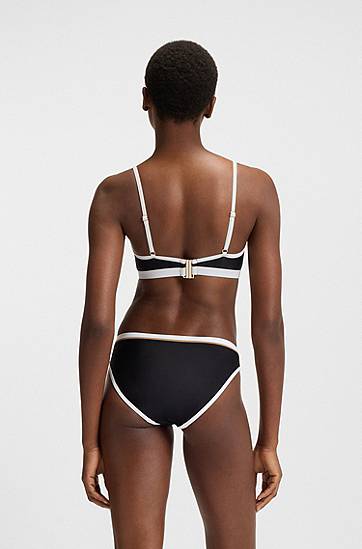 Сутиен BOSS Signature Bikini Top Черно | 50540498, 1