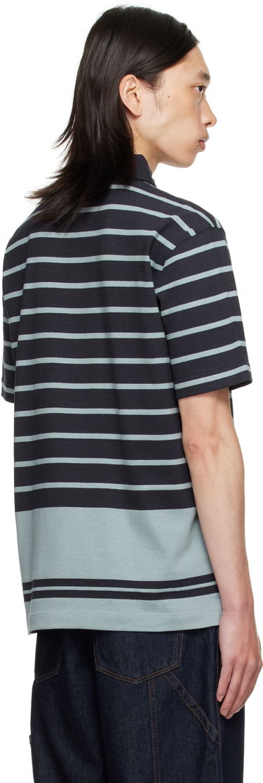 Поло тениска Burberry Burberry Index Stripe Polo Черно | 8110595, 2