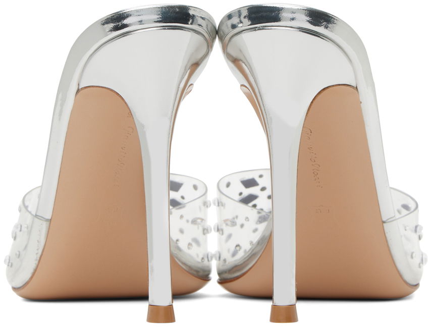 Грижа за обувките Gianvito Rossi Gianvito Rossi Halley 105 Heeled Mules Металик | G17670.15RIC.GME, 1