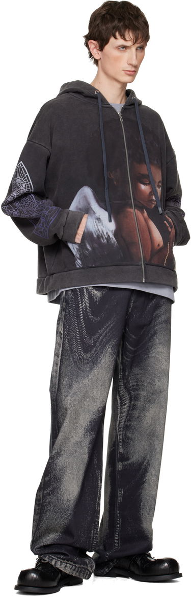 Суитчър Who Decides War Zip Up 'Sacred Being' Hoodie Черно | 1110550002FW25, 3